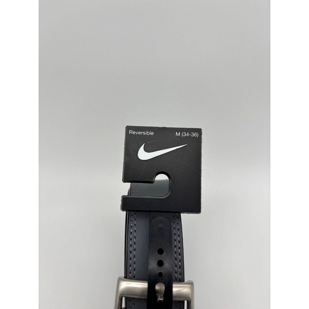 Nike Reversible Golf Belt Mens 34-36 Grey Black DS5001113 NWT